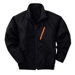 空調服　ポリエステル製長袖ブルゾン　P-500BN　【カラー：ブラック　 サイズ　L】