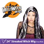 yRXvz RUBIE'S i[r[Yj 50703 24 Streaked Witch Wig - Grey^BlackiEBbOj