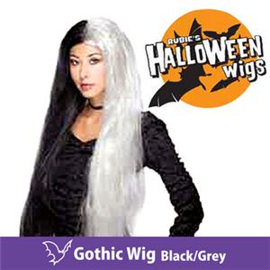 【コスプレ】 RUBIE'S （ルービーズ） 51381 Gothic Wig -Black／Grey（ウィッグ）