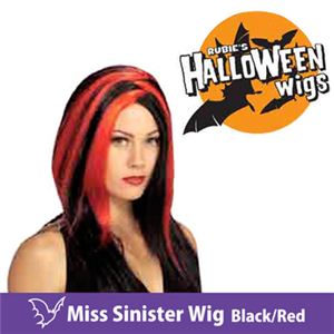 【コスプレ】 RUBIE'S （ルービーズ） 51463 Miss Sinister Wig - Black／Red（ウィッグ）