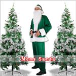 【クリスマスコスプレ 衣装】メンズサンタ Men's Santa costume GREEN VELVET グリーン
