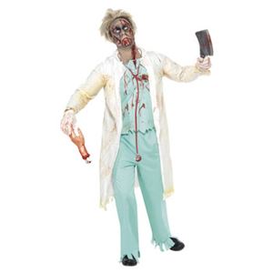【コスプレ】Zombie Doctor Costume White and Green M 大人用 M