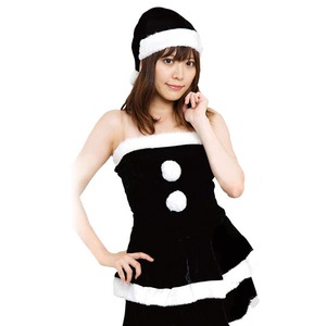 【クリスマスコスプレ 衣装】Ladie’s Santa costume BLACK VELVET レディースブラックサンタ
