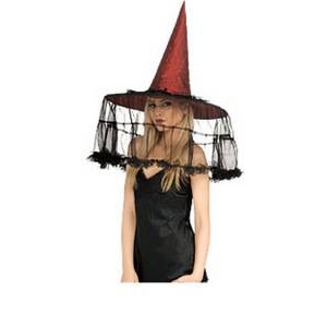 【コスプレ】 RUBIE'S (ルービーズ)　BRGNDY WITCH HAT WITH FRENCH VEIL