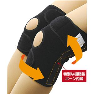 ひざの名医戸田先生開発！ 医療機関でも大絶賛 【かるがる膝ベルト（1枚入）】 ブラック M