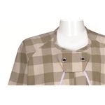 【快適介護用品】アイデアホック採用　フドーねまき1型厚手　チェックベージュ　S