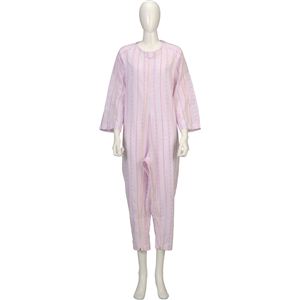 【快適介護用品】ソフトケアねまき（介護ねまき）薄手　ピンク　LL