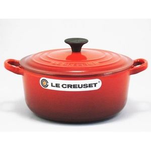 ル・クルーゼ （Le Creuset） 両手鍋 ココット・ロンド 20cm チェリーレッド（赤）
