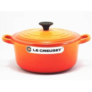 ル・クルーゼ （Le Creuset） 両手鍋 ココット・ロンド 22cm オレンジ
