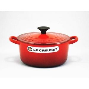 ル・クルーゼ （Le Creuset） 両手鍋 ココット・ロンド 18cm チェリーレッド（赤）