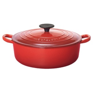ル・クルーゼ （Le Creuset） 両手鍋  ココット・ジャポネーズ 24cm チェリーレッド（赤）