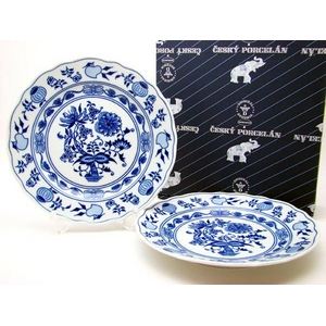 カールスバード ブルーオニオン  プレート19cm ペア CB009-2