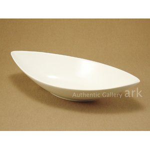 【セット販売】白い器 舟型深鉢 ホワイト Ｌサイズ （3個セット）