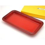 ル・クルーゼ （Le Creuset） レクタンギュラー・プレート　チェリーレッド（赤）　2枚セット