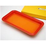 ル・クルーゼ （Le Creuset） レクタンギュラー・プレート　オレンジ 　2枚セット