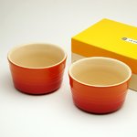 ル・クルーゼ （Le Creuset）   ラムカン L 10cm オレンジ 2個セット