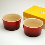 ル・クルーゼ （Le Creuset）   ラムカン L 10cm チェリーレッド（赤） 2個セット