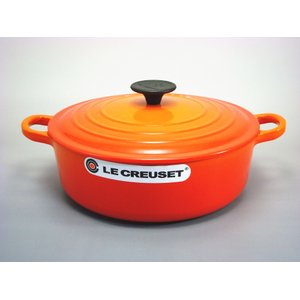 ル・クルーゼ （Le Creuset） ココット・ジャポネーズ 24cm 両手鍋 オレンジ
