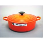 ル・クルーゼ （Le Creuset） ココット・ジャポネーズ 24cm 両手鍋 オレンジ