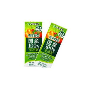 【まとめ買い】伊藤園 充実野菜 国産100%旬の野菜 200ml×48本（24本×2ケース） 紙パック