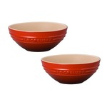 ル・クルーゼ （Le Creuset）  マルチボール（ボウル）15ｃｍ【2個入り】 チェリーレッド