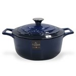 La CUISINE（ラ・キュイジーヌ）ラウンドキャセロール 24ｃｍ ブルー LC-5170MB