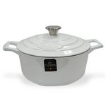 La CUISINE（ラ・キュイジーヌ）ラウンドキャセロール 24ｃｍ ホワイト LC-5180MB