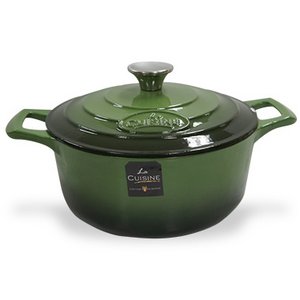 La CUISINE（ラ・キュイジーヌ）ラウンドキャセロール 24ｃｍ グリーン LC-5150MB