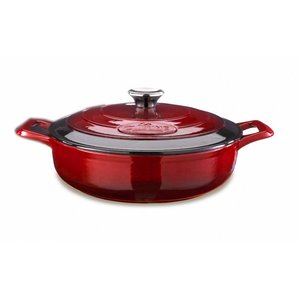 La CUISINE（ラ・キュイジーヌ）ソテーキャセロール 28cm レッド LC-3100MB