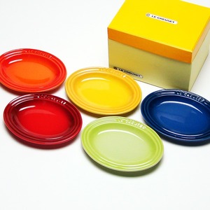ル・クルーゼ （Le Creuset）  ミニ・オーバル・プレート（5枚入り） マルチカラー