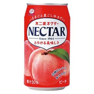 【まとめ買い】ポッカサッポロ 不二家 ネクターピーチ 350ml 缶 48本入り【24本×2ケース】