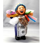 【エケコ人形15cm】 エケコ人形・色はブルー（青色） 当店モデル（ペルー直輸入）