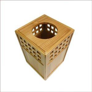 星野工業 高級日光杉 匠のくず入れ 角格子 H=300