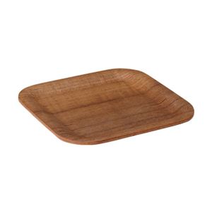 ノンスリップ スクエアトレイ 16cm チーク