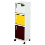 資源ゴミ箱ワイド 3段カラー 43L 6708
