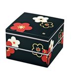 たつみや お重 お弁当箱 2段重 黒 華文様梅