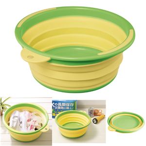 伊勢藤 折りたたみ バケツ SOFT TUB イエロー