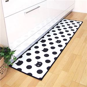 オカトー キッチンマット 45×180cm アラモード ドットネコ