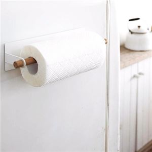 山崎実業 マグネットペーパーホルダー キッチンペーパーホルダー トスカ 木製 ホワイト
