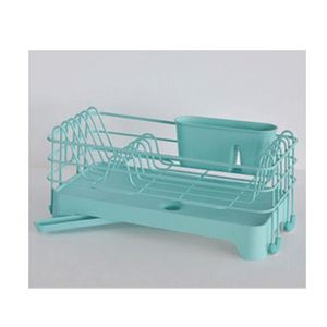リス 水切りかご ディッシュラックスリム ブルーグリーン
