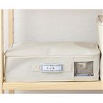 パール金属 ファブリック収納ボックス 衣類収納ケース フタ付き 幅38×奥行26×高さ12.5cm