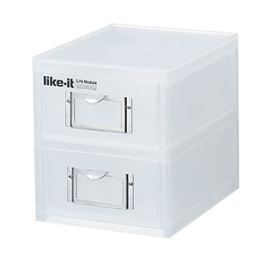 吉川国工業所 ライフモジュール A6 ファイルユニット 2段 ホワイト LM-62