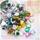 高品質!透明度、輝度抜群 ラインストーンハート8mm アクリル樹脂 全10色 1袋200入り ブルー画像最小1
