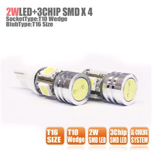 T10�ōŋ��N���X�̖��邳�I2W+3CHIPSMD X4 T10�E�F�b�W�� �� 2�Z�b�g�摜����1