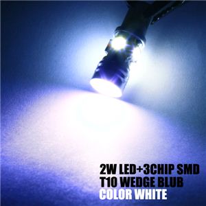 T10�ōŋ��N���X�̖��邳�I2W+3CHIPSMD X4 T10�E�F�b�W�� �� 2�Z�b�g�C���[�W��