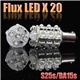 S25s/BA15s Flux LED20連シングル球 2個セット テール・ウインカー等に FLUX20連S25S 緑1個画像最小1