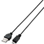 【訳あり・在庫処分】ELECOM（エレコム） スマートフォン用充電/データ転送/極細/Micro-USB(A-MicroB)ケーブル/ブラック/0.15m U2C-AMBX05BK
