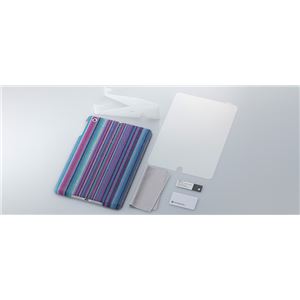 トリニティ iPad mini用 ファブリックカバーセット(マルチストライプ)[TR-FCIPDM12-MS] TR-FCIPDM12-MS