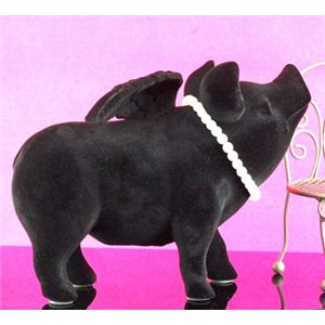 「フライングピッグ」 貯金箱&置物 全3タイプ 黒「貯金箱」1点/計1点イメージ小