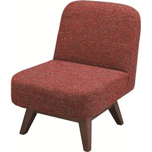 クッションローチェア(ルッカ) 木製 回転式 CL-61CRD レッド（赤）